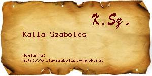 Kalla Szabolcs névjegykártya